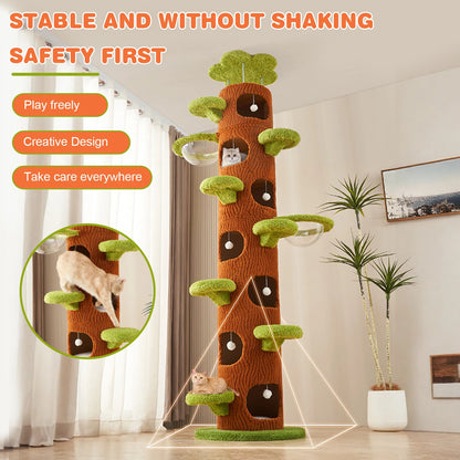 Large Cat Tree with Scratching Post, Tall Cat Tree Tower