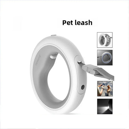 Pet Leash with Light 2.6-meter Automatic Retractable for Walking Cats Dogs