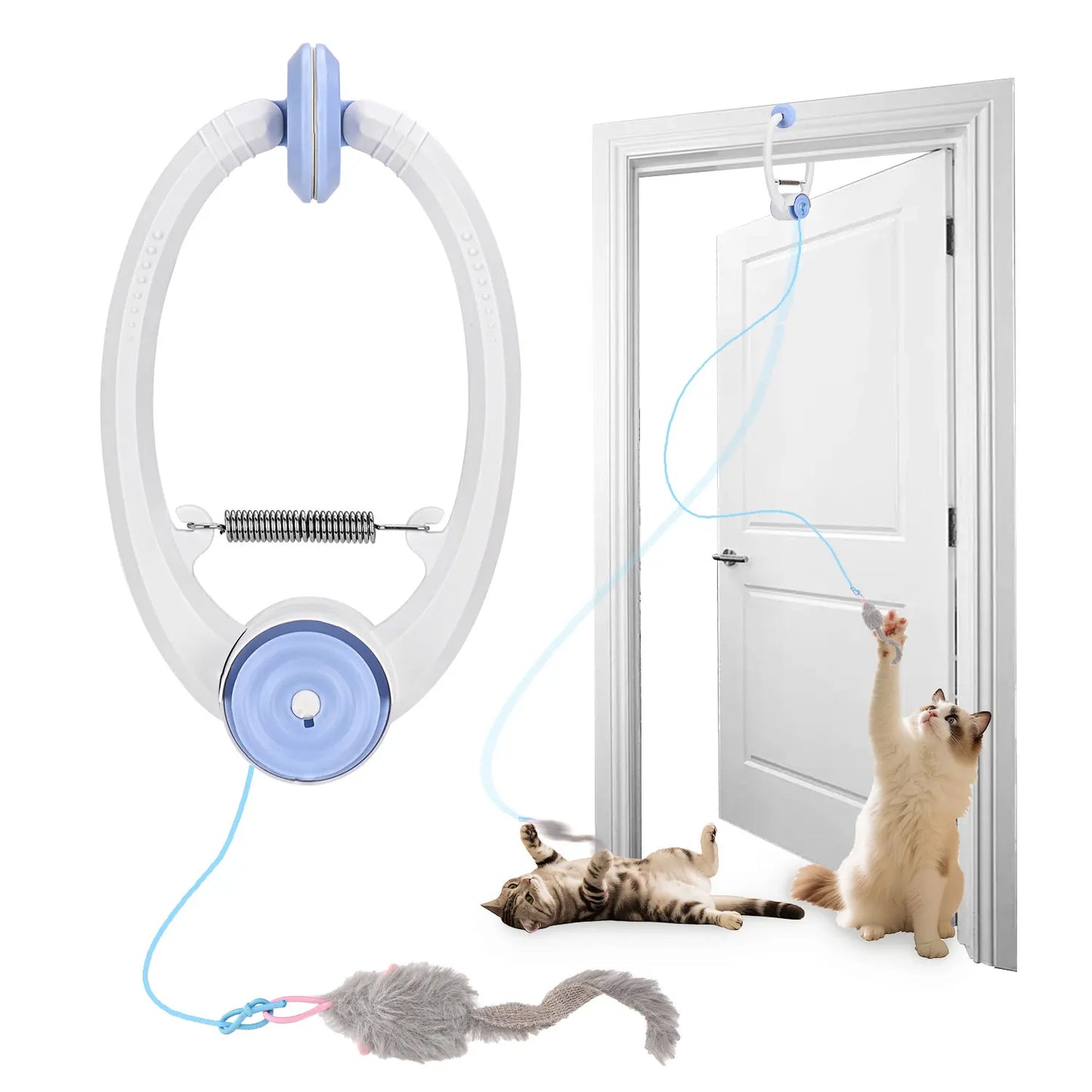 Cat Toys- Electric Door Hanging Cat Toy, Interactive, USB Rechargeable Toy