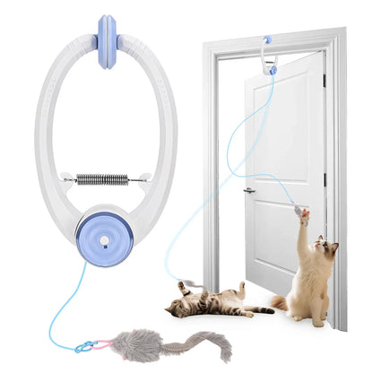 Cat Toys- Electric Door Hanging Cat Toy, Interactive, USB Rechargeable Toy