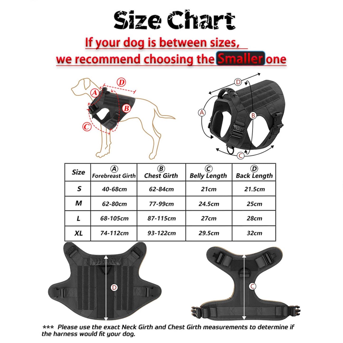 Tactical Dog Harness Collar & Leash