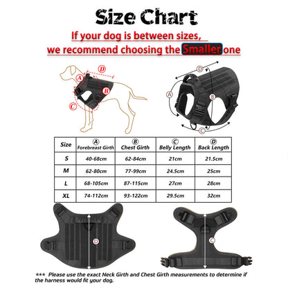 Tactical Dog Harness Collar & Leash