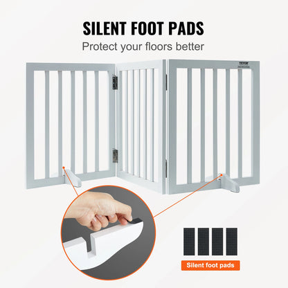 Success Free Standing Dog/Pet Gate, 3 Panels Foldable Pet Gate for Narrow Passageways, Expandable Barrier