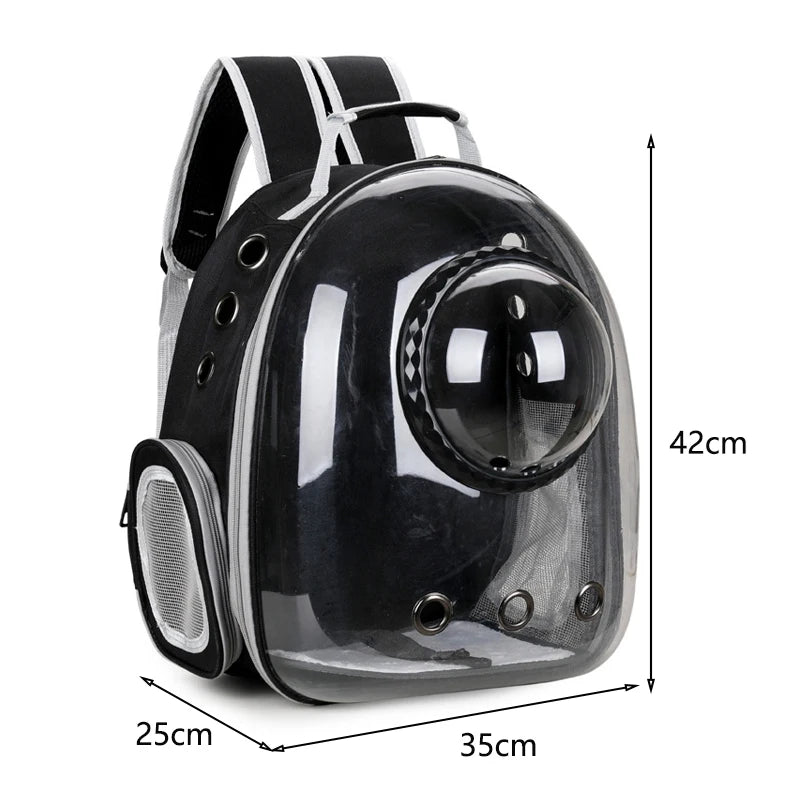 Pet Cat Carrying Bag/Backpack Breathable Portable Transparent Backpack Puppy Dog Transport Carrier Space Capsule Bags