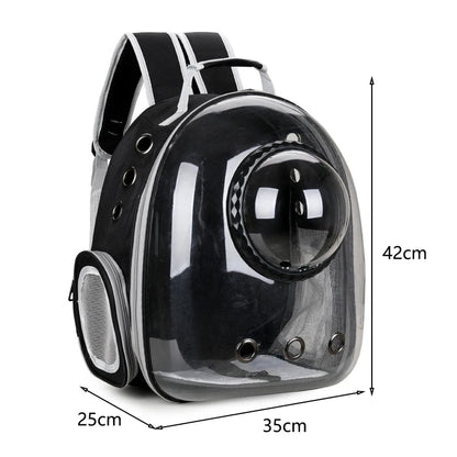 Pet Cat Carrying Bag/Backpack Breathable Portable Transparent Backpack Puppy Dog Transport Carrier Space Capsule Bags