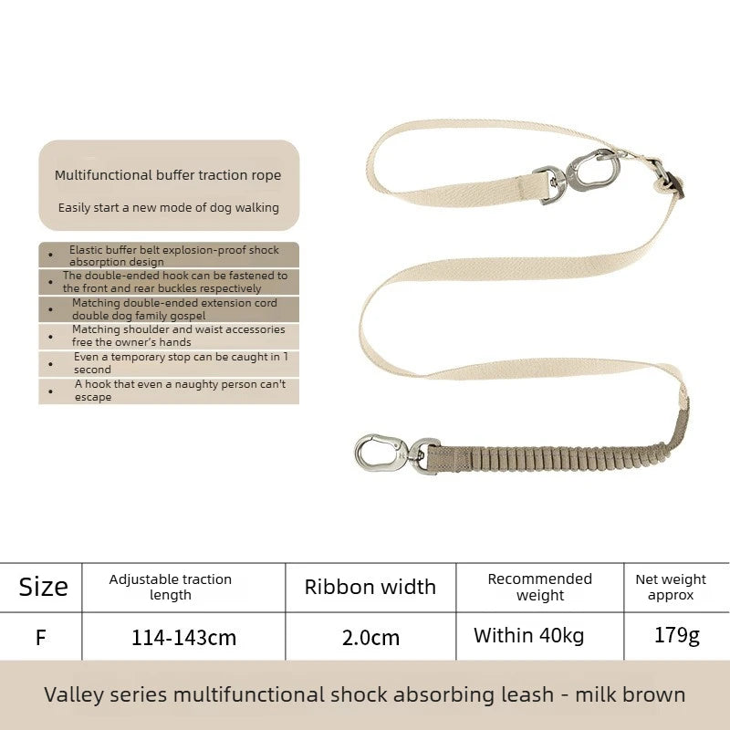 Bungee Buffer Dog Leash Set Anti-Shock - different colors