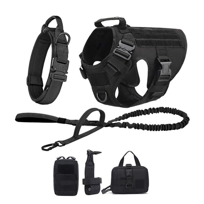Tactical Dog Harness Collar & Leash