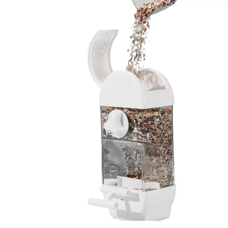 Bird Feeder/Water Dispenser House Shaped Parakeet  Large Capacity Anti Spill Food Container