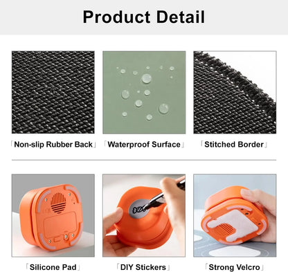 Mewoofun Dog Buttons with Rubber Mat, Recordable Dog Talking Buttons - Communication Starter Pack for Dog Training