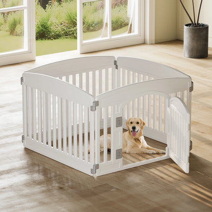 JHK Plastic Dog Playpen 6 Panel 24IN Expandable & Durable