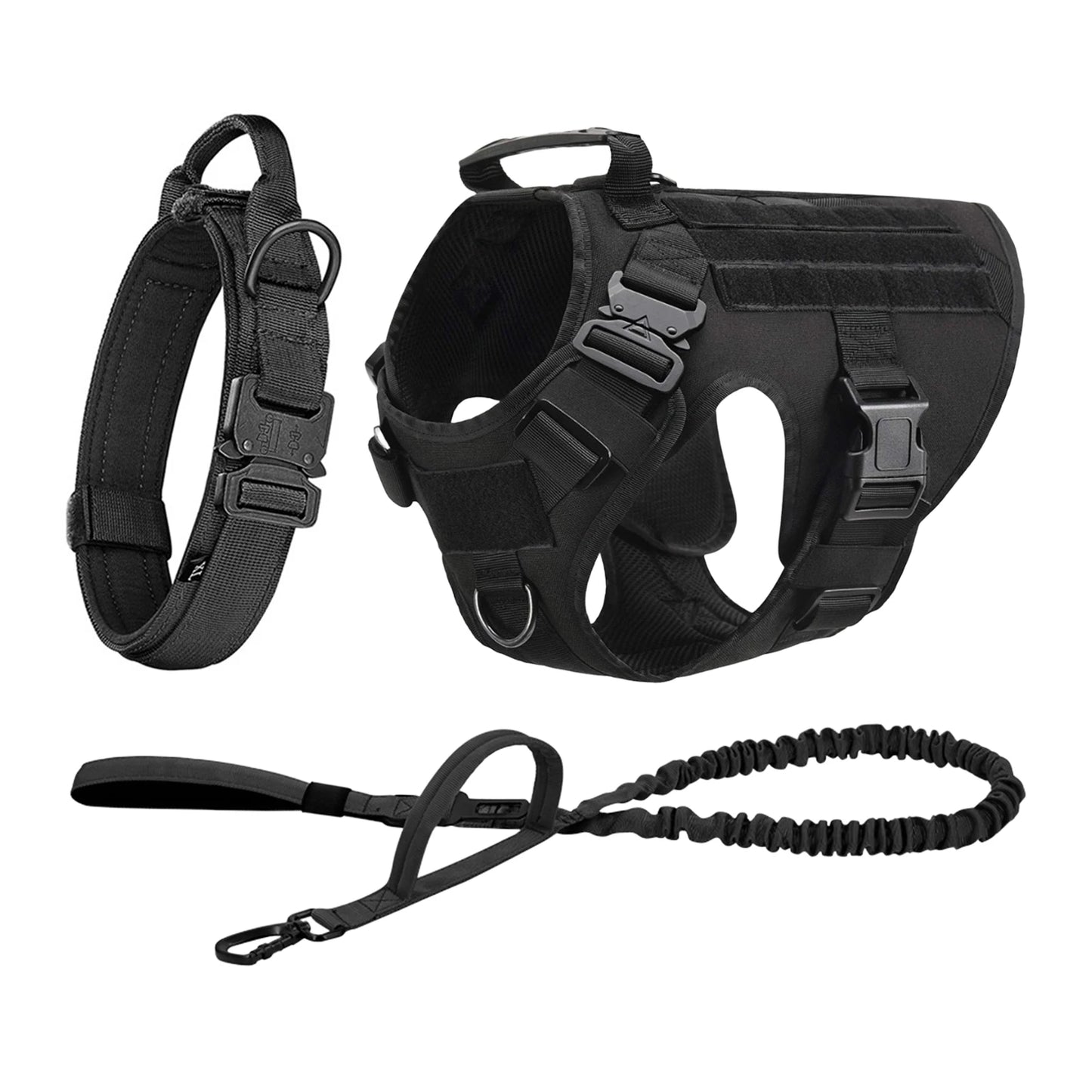 Tactical Dog Harness Collar & Leash