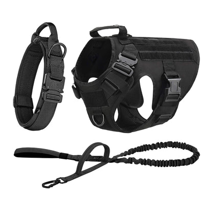 Tactical Dog Harness Collar & Leash