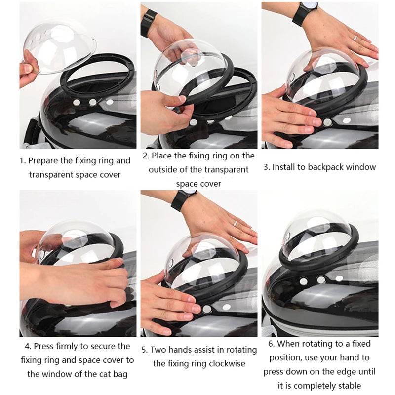 Pet Cat Carrying Bag/Backpack Breathable Portable Transparent Backpack Puppy Dog Transport Carrier Space Capsule Bags