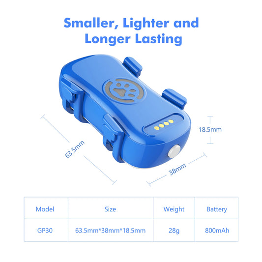 GPS Pet Tracker for Dogs and Cat -  Real Time Tracking, Unlimited Distance, QR Code Anti-Lost Locator with 1-year Service