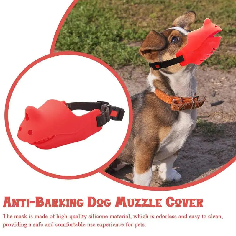 No Bark Muzzle For Dogs Silicone Dog Muzzle Comfortable Mouth Cover For Small Medium dogs