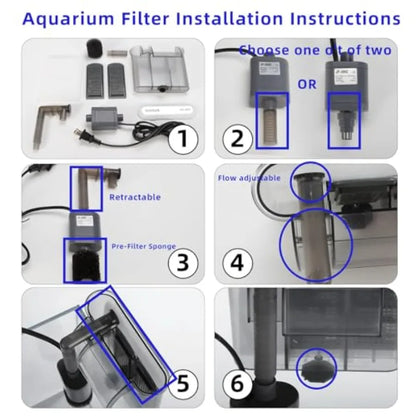 5 Gallon Glass Small Fish Tank with Filter Light and Lid Betta Aquarium Starter Kit