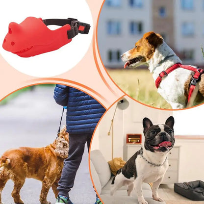 No Bark Muzzle For Dogs Silicone Dog Muzzle Comfortable Mouth Cover For Small Medium dogs