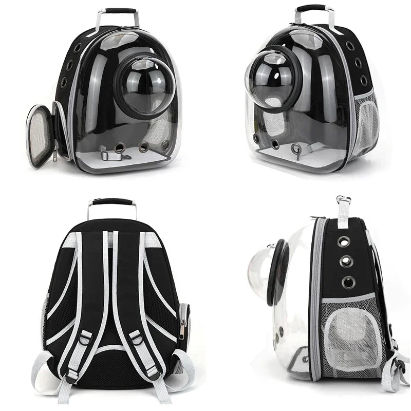 Pet Cat Carrying Bag/Backpack Breathable Portable Transparent Backpack Puppy Dog Transport Carrier Space Capsule Bags