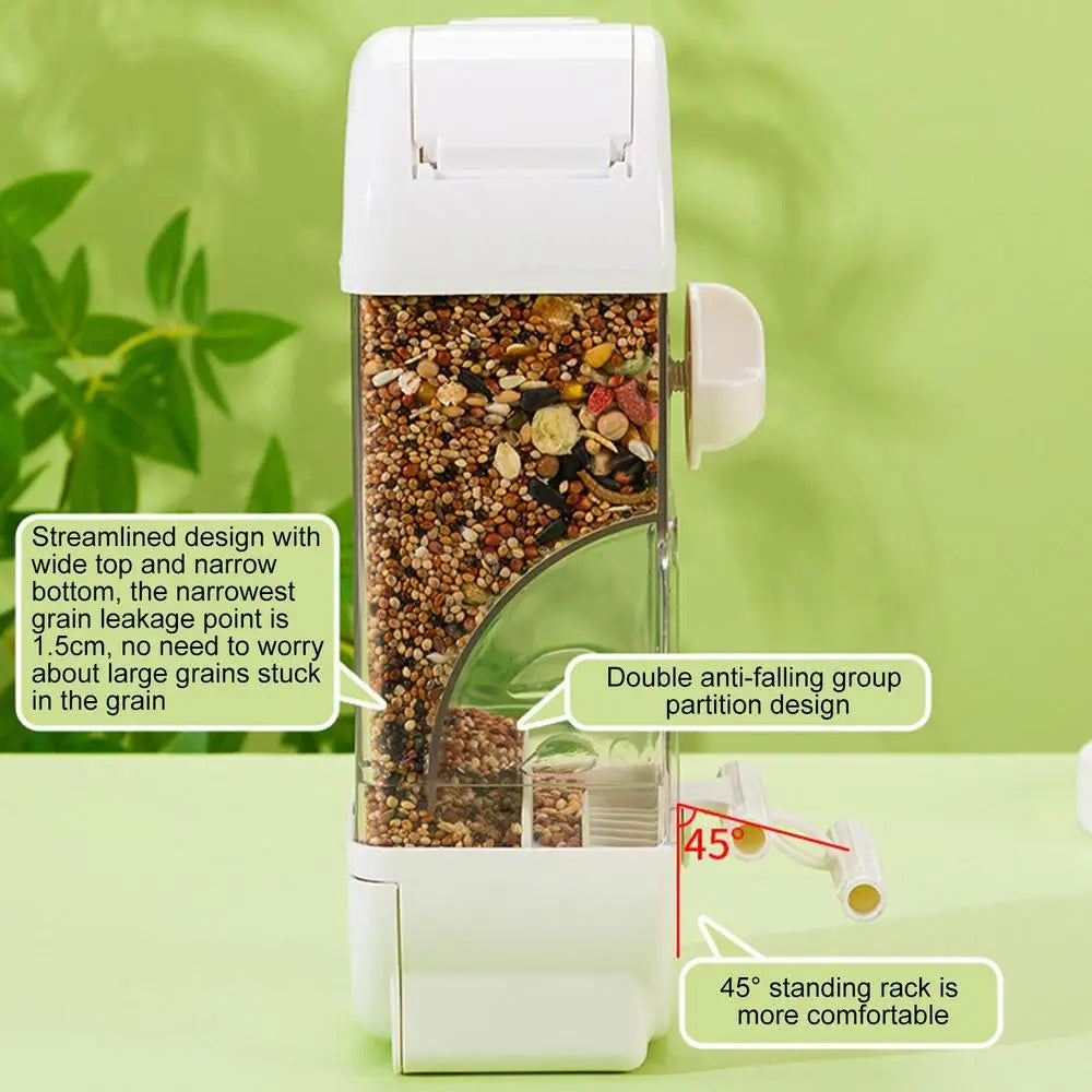 Bird Feeder/Water Dispenser House Shaped Parakeet  Large Capacity Anti Spill Food Container