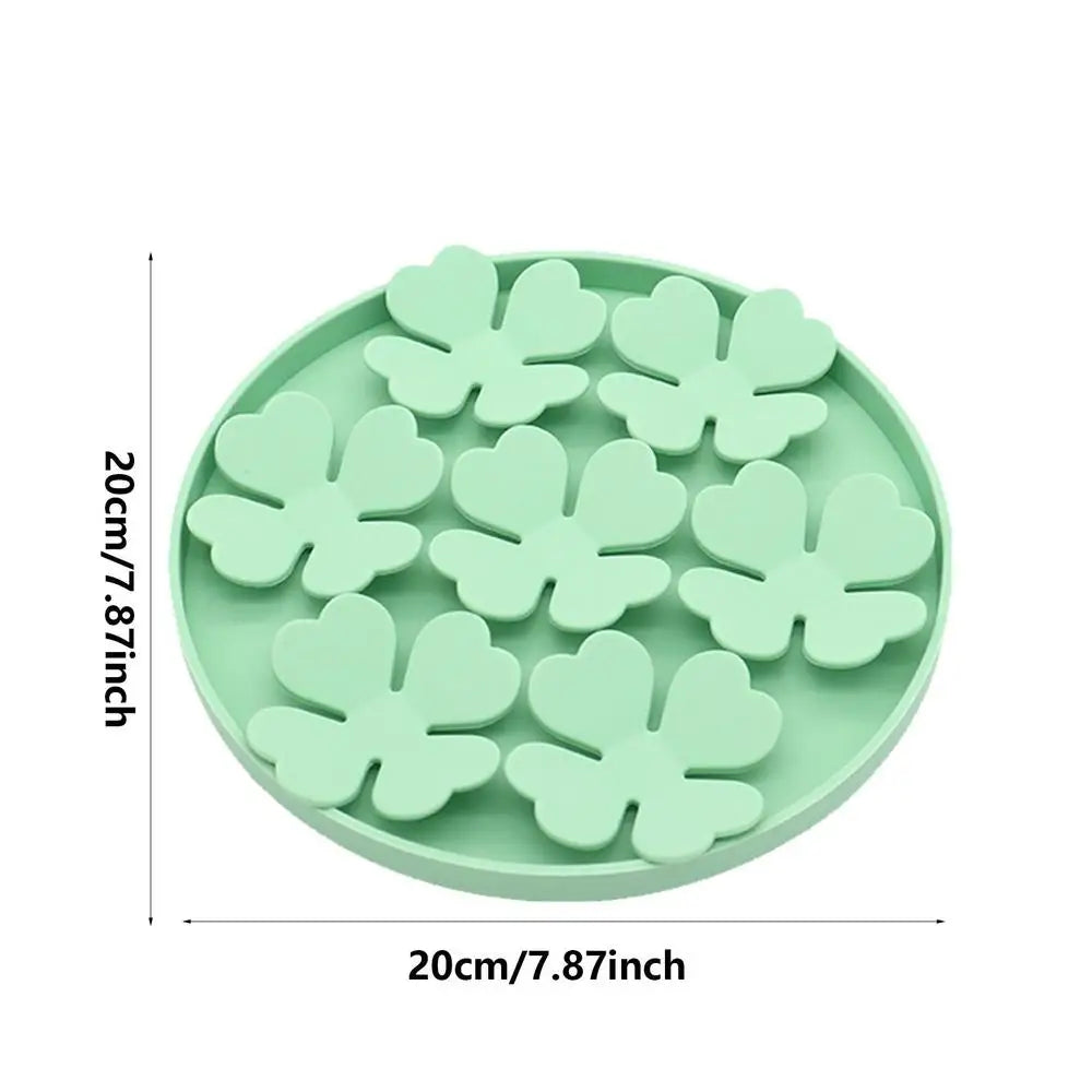 Dog Lick Pad Peanut Butter Slow Feeder Bowl Puzzle Feeder With Suction Cup Raised Flower Design