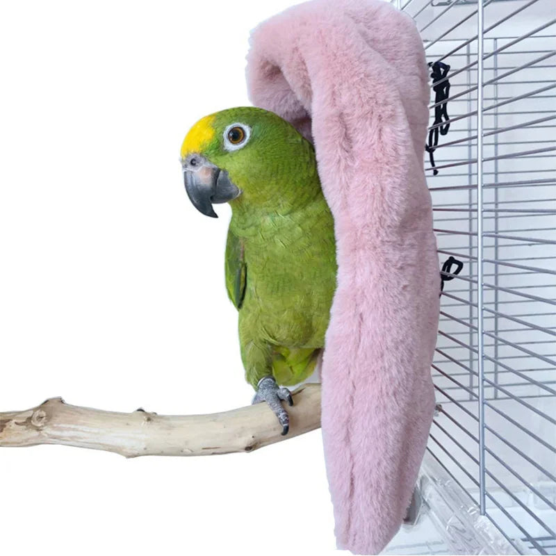 Winter Warm Bird Shawl Nest Corner Parrot Blanket Pet Small Animal Hanging Tent Cage For Parakeet Lovebird Cockatiel