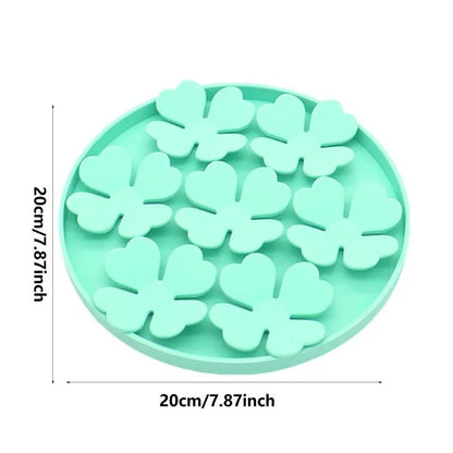 Dog Lick Pad Peanut Butter Slow Feeder Bowl Puzzle Feeder With Suction Cup Raised Flower Design