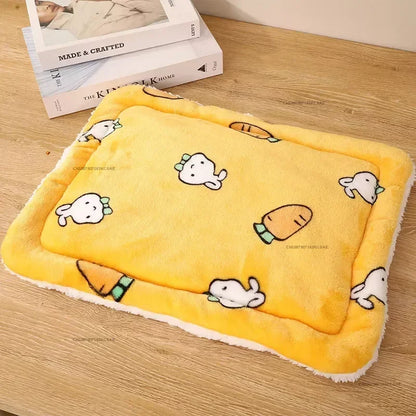 Chinchilla Rabbit Soft Bed Mat House Nest Hamster Accessories Small Animal Guinea Pig Hamster Bed House Winter Warm Squirrel