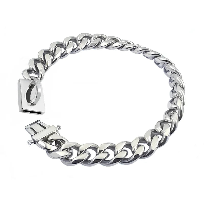 Gold Dog Collar Stainless Steel Metal Pet Choker  - different lengths
