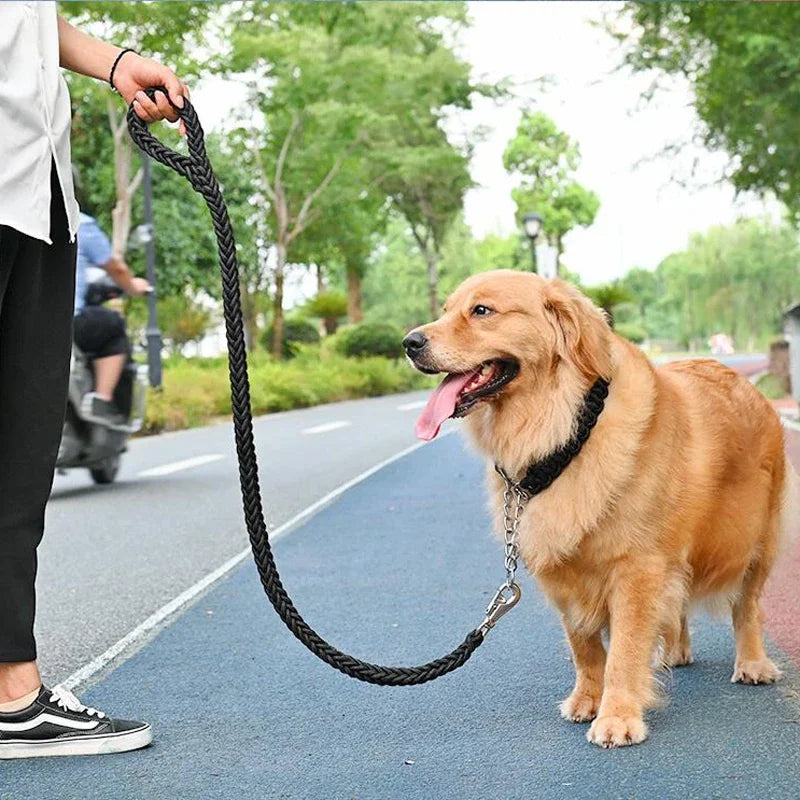 Heavy Duty Large Dog Leash Durable Nylon Braided - various widths