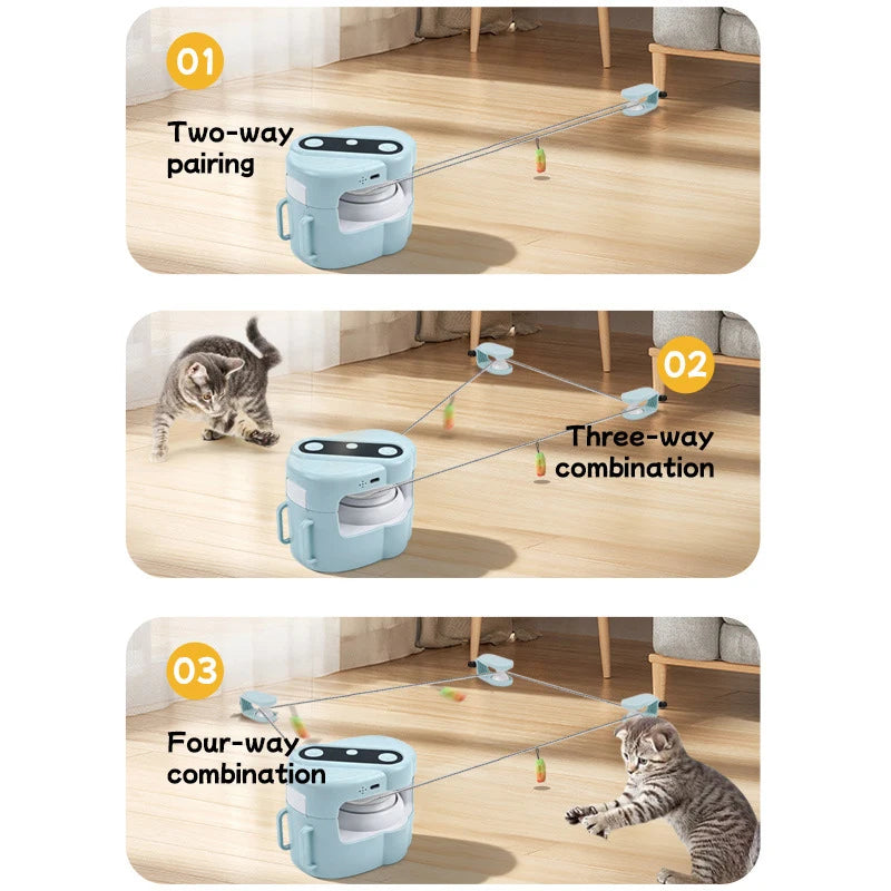 1PC Automatic Cat Chaser Toy Remote Control with Adjustable Speed