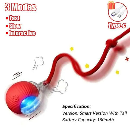 Automatic Rolling Ball Dog Toy – Interactive Self-Moving Pet Toy, Multiple Colors