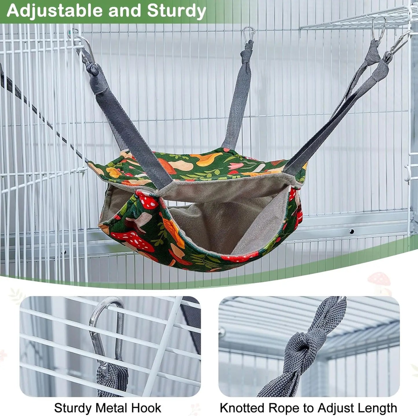 4-Pack Ferret Hammock – Washable Soft Cage Accessories for Guinea Pigs, Sugar Gliders & Small Pets