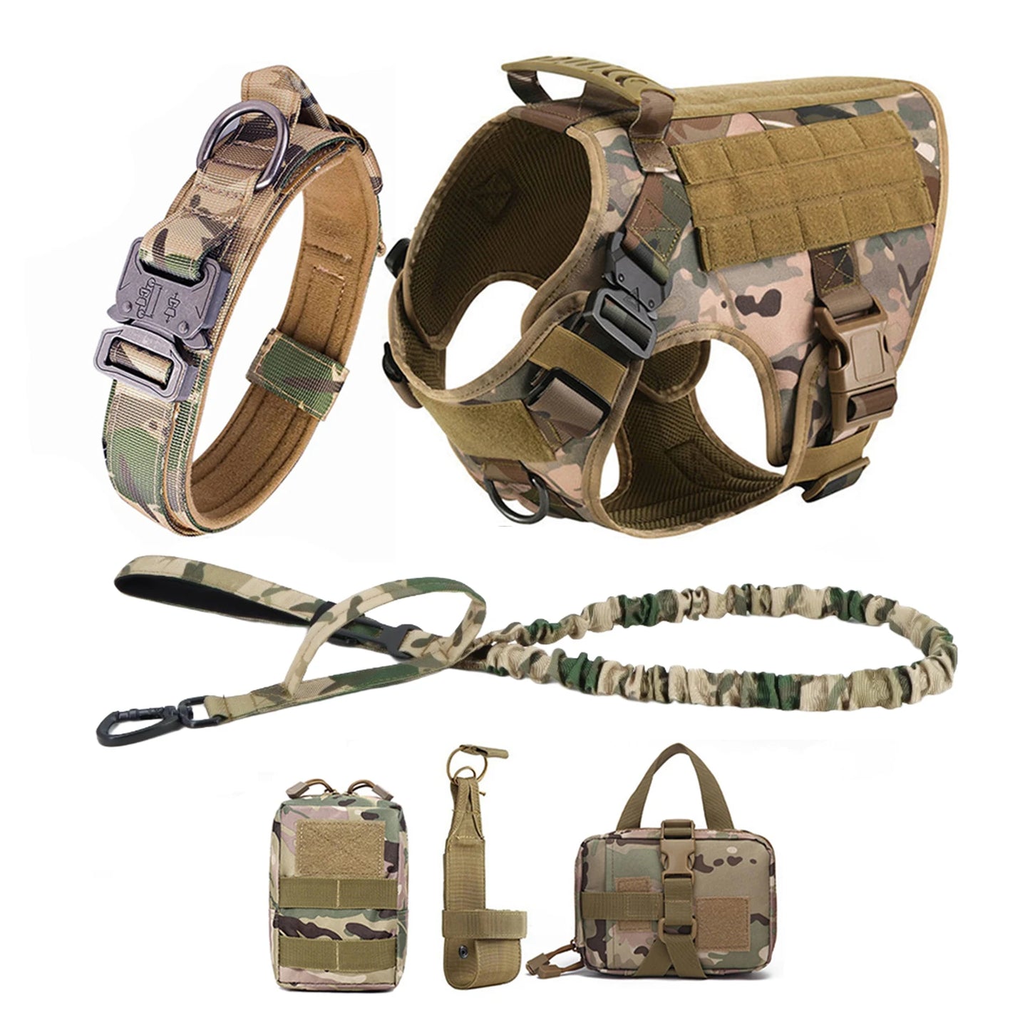 Tactical Dog Harness Collar & Leash