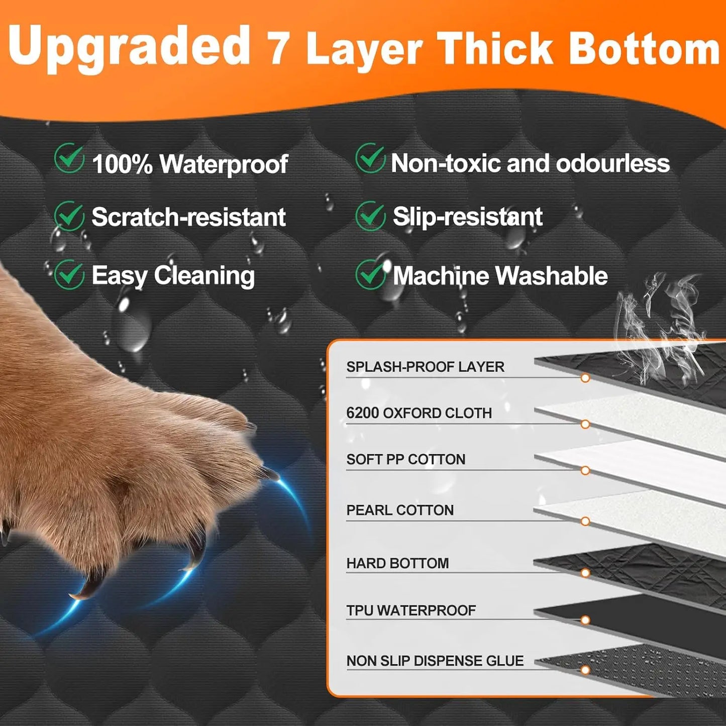 Waterproof Pet Travel Accessories Foldable Dog Car Seat  Safety Hammock Trunk Mat Car Rear Back Seat Protector