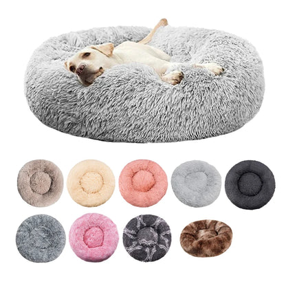 Round Dog Bed Winter-Warm Washable