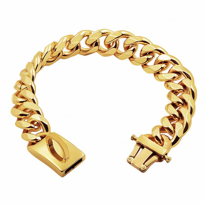 Gold Dog Collar Stainless Steel Metal Pet Choker  - different lengths