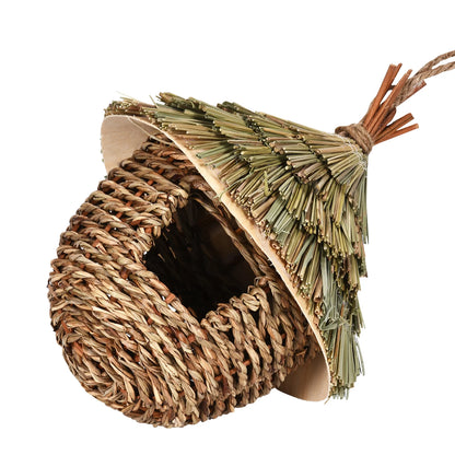 Charming Decorative Hummingbird House, Sturdy Grass Bird Huts