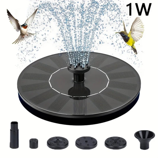 Solar Water Fountain for Garden, Outdoor Pond & Bird Bath Decor, Mini Solar-Powered Fountain Pump Kit for Pool Waterfall