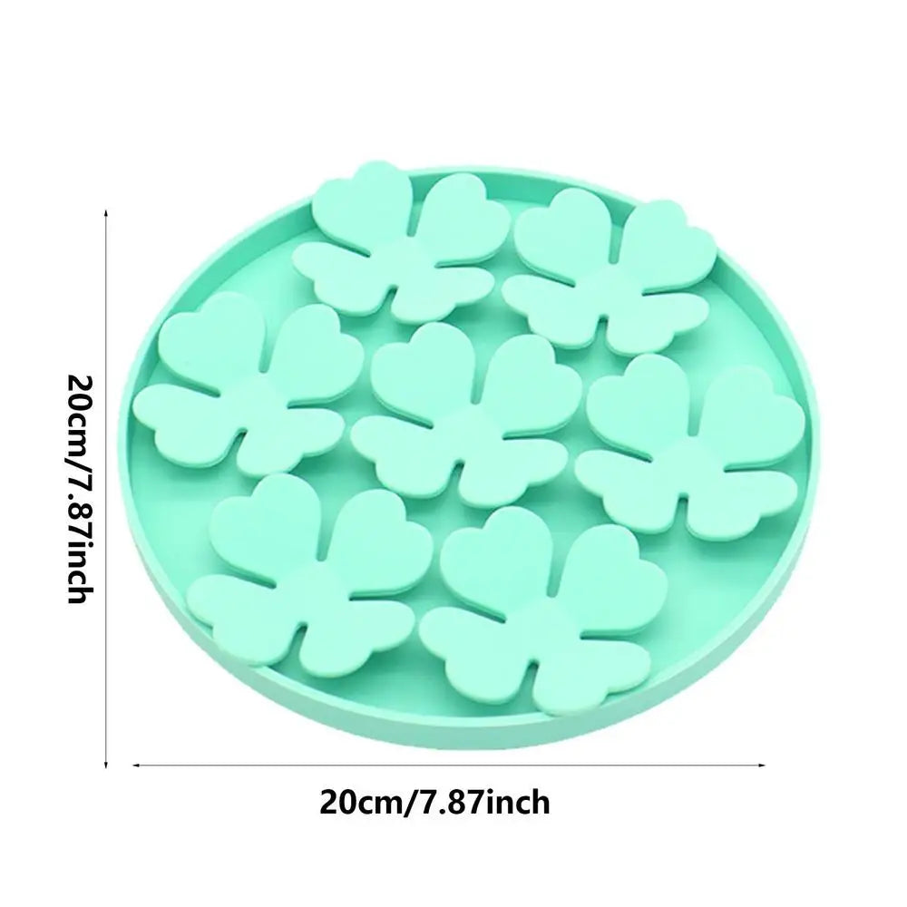 Dog Lick Pad Peanut Butter Slow Feeder Bowl Puzzle Feeder With Suction Cup Raised Flower Design