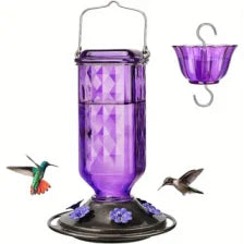 Outdoor Hanging Bird Feeder 10oz Wild Bird Food Dispenser Garden Feeding Station Birdwatching Accessories